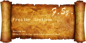 Freiler Szelina névjegykártya